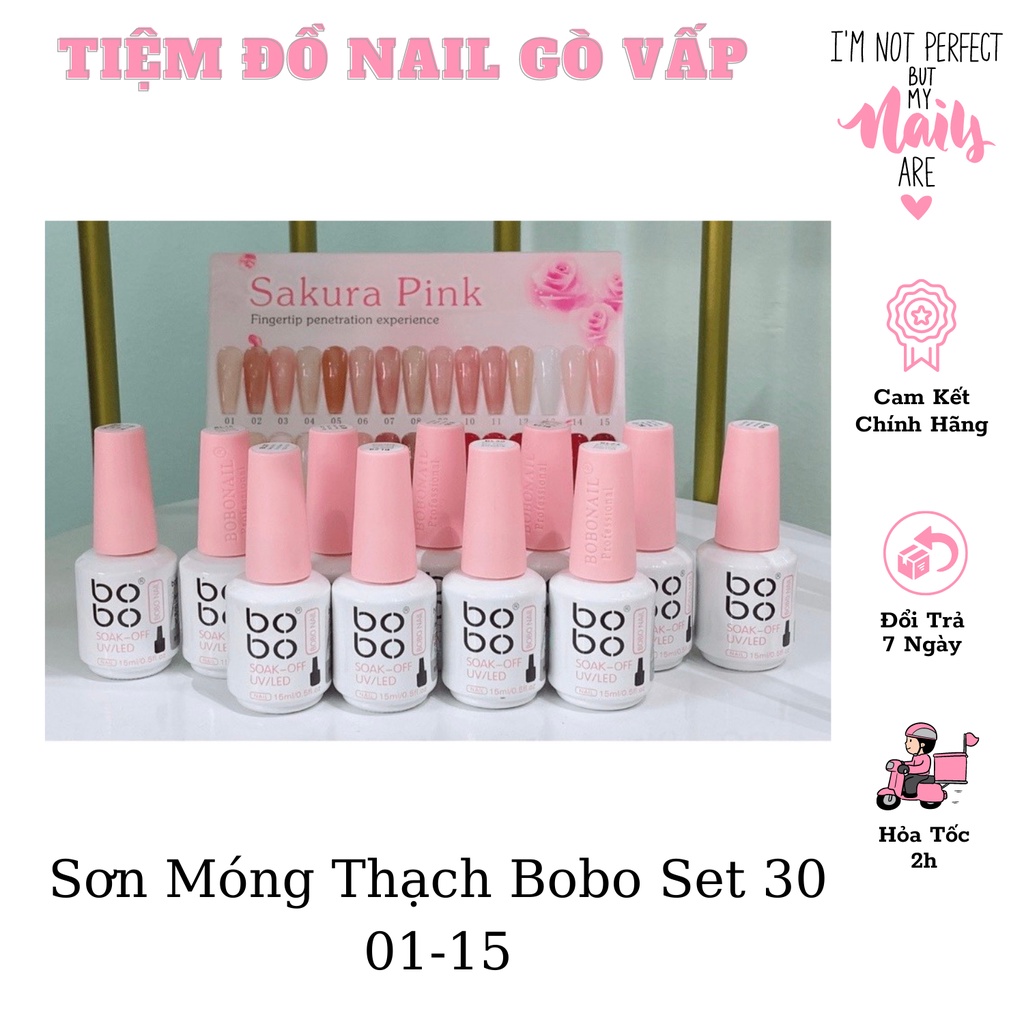 Sơn Móng Thạch Bobo Trong Set 30 Chai