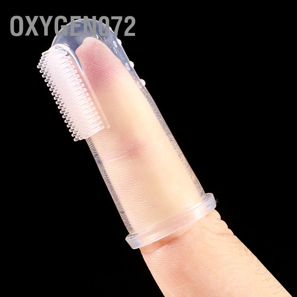 Oxygen072 Silicone Soft Finger Toothbrush Teeth Rubber Clean Massage Brush For Baby Infant