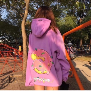 Áo Hoddie Nỉ Tím Dirty Coins
