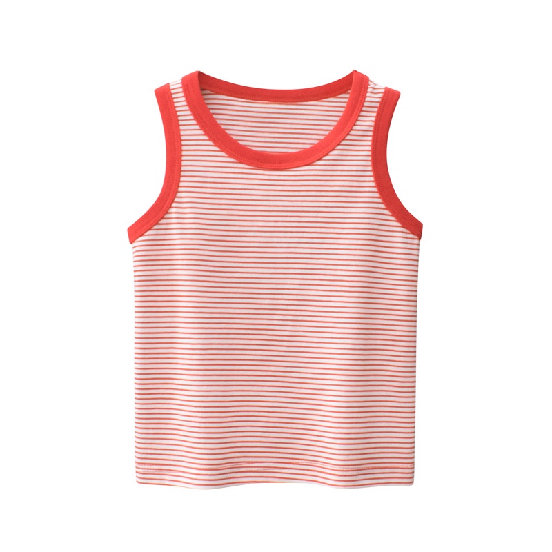Áo ba lỗ bé trai sát nách bé gái chất cotton họa tiết kẻ sọc trẻ em từ 1 đến 8 tuổi BigKids