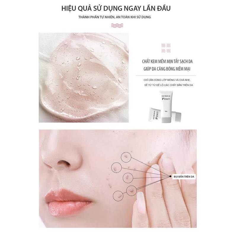 Tẩy tế bào chết DAILY WASH PEELING GEL P’BEAUTY 50ML phù hợp mọi loại da - DTCosmetics | BigBuy360 - bigbuy360.vn