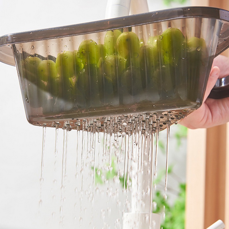 Rổ Tam Giác Ráo Nước Đa Năng Gắn Góc Bồn Rửa Chén Tiện Dụng