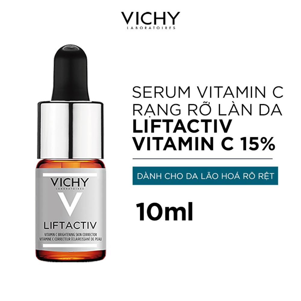Bộ dưỡng chất (Serum) 15% vitamin C nguyên chất giúp làm sáng da và cải thiện lão hóa Vichy Liftactiv C