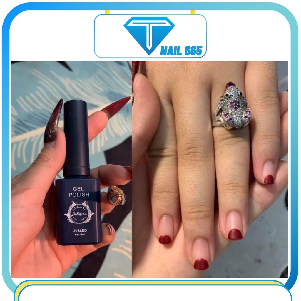 Base top RUBY gel Polish chính hãng , Base top liên kết cứng móng kiềm dầu bóng bền