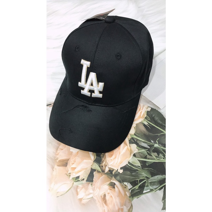 Mũ lưỡi trai ❤️ Nón kết thêu chữ LA phong cách Ulzzang form unisex nam nữ N2