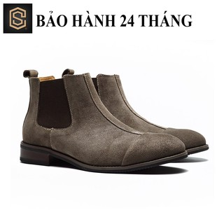 Giày chelsea boots da nam cao cấp - Giầy công sở cao cổ da nam nguyên miếng CHEAPSTOREVN - CS620 (Bảo hành 24 tháng)
