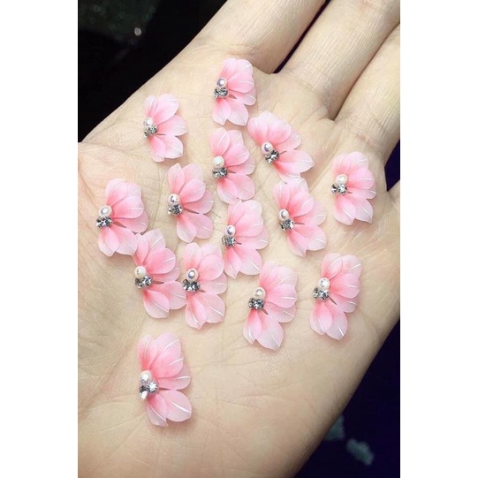 Cúc Ruby Gắn Móng Tay, Hoa Gắn Móng Tay, Hoa Bột Nail, Hoa Bột mỹ