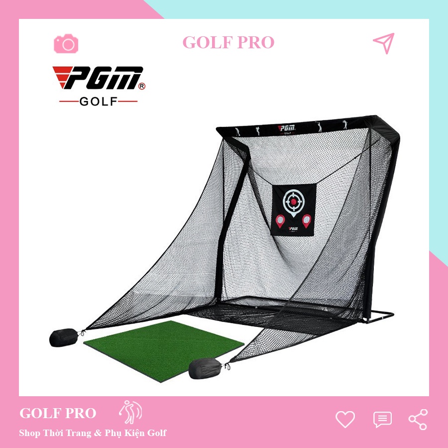 Khung lưới tập golf PGM trong nhà hoặc ngoài trời lồng tập chữ Z di động dễ dàng tháo lắp LT006