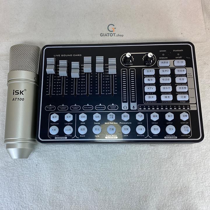 Trọn bộ micro thu âm ISK AT100 chính hãng sound card H9 và tặng bộ phụ kiện