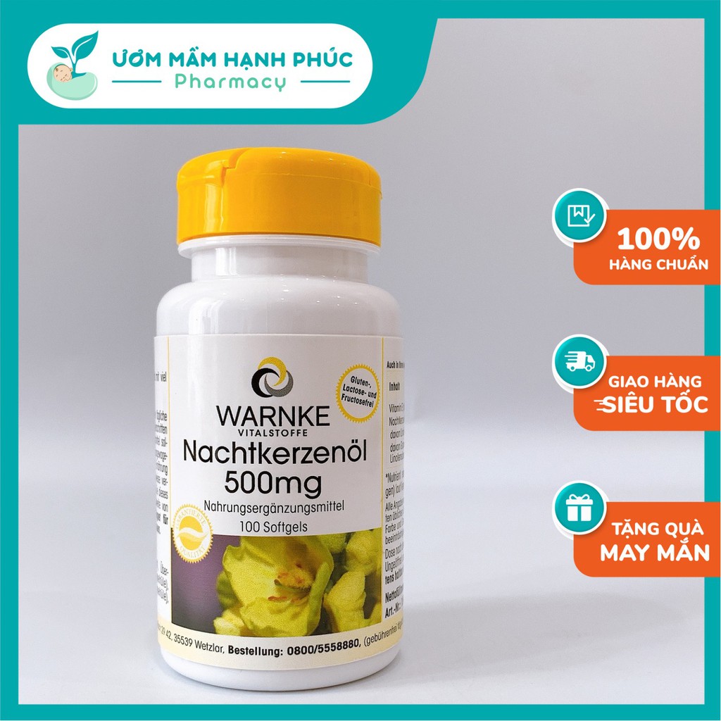 Tinh Dầu Hoa Anh Thảo Đức Warnke Nachtkerzenol 500mg lọ 100 viên
