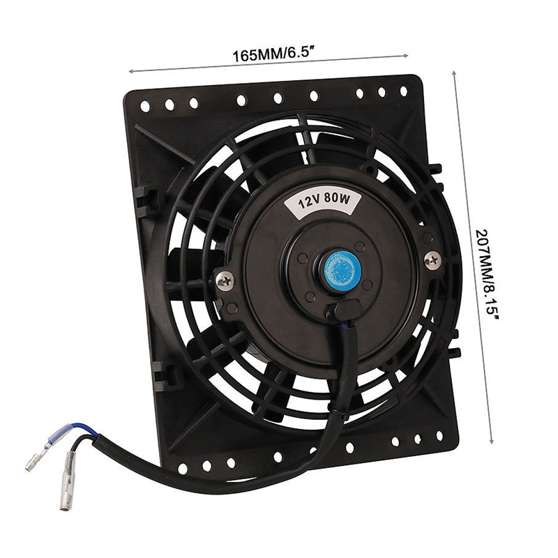 Quạt Tản Nhiệt 6 Inch 650CFM 12V 80W Siêu Mỏng Kèm Giá Đỡ Tiện Dụng