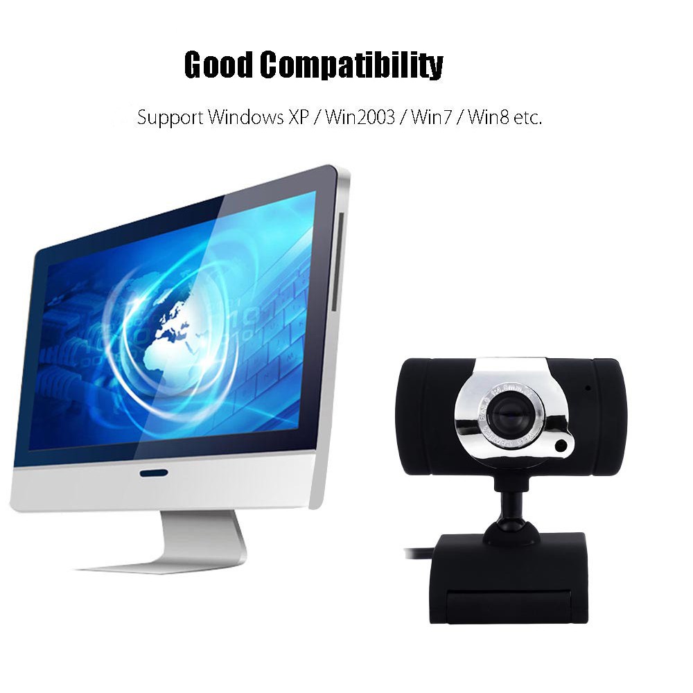 HD Webcam 480P, Quay video Camera USB, Micrô tích hợp Webcam, Dành cho Máy tính PC Máy tính xách tay Webcam USB