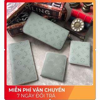 Ví ngắn, dài lv nam da pu khoá zip nhiều ngăn tiện ích.