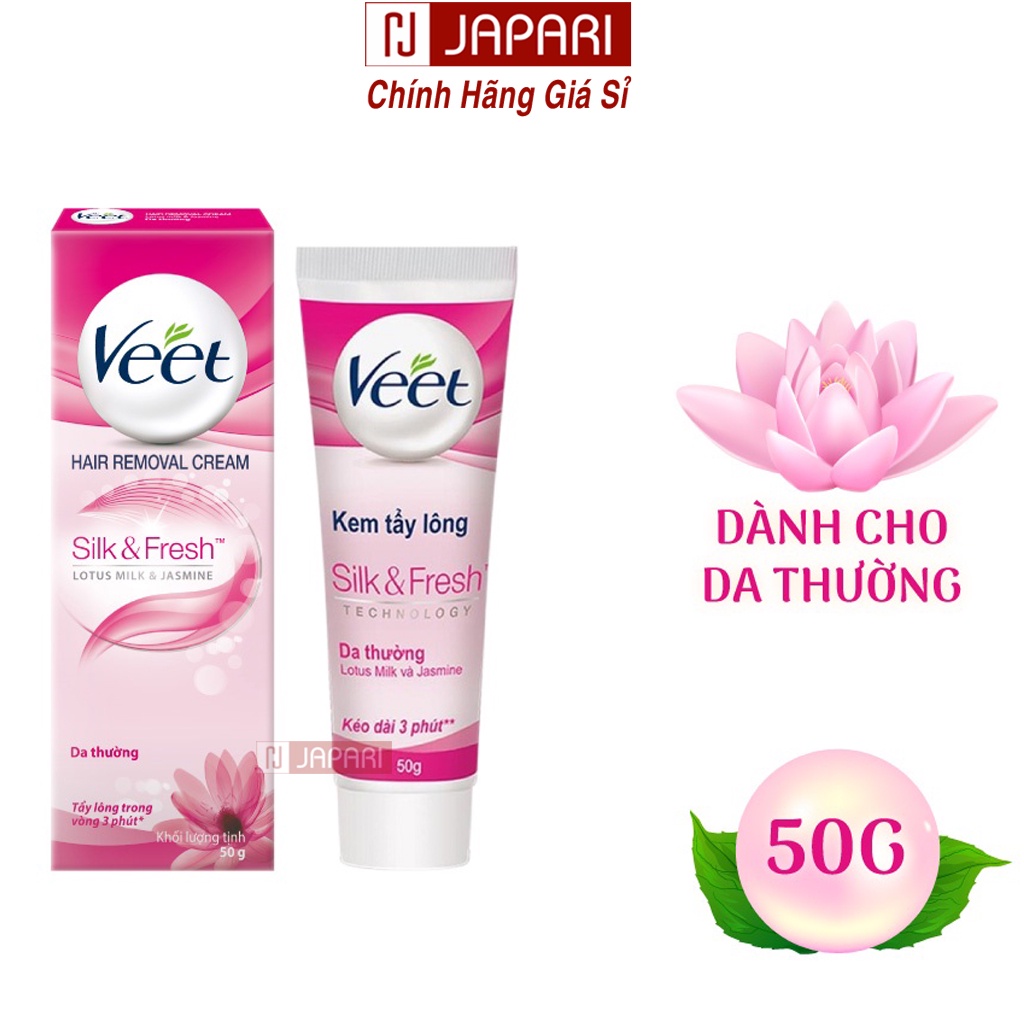 Kem Tẩy Lông Veet CHÍNH HÃNG- Tẩy Lông Vùng Kín Bikini, Nách, Lông Chân Tay Mặt Da Nhạy Cảm - Wax Lông Cho Nam Nữ Japari