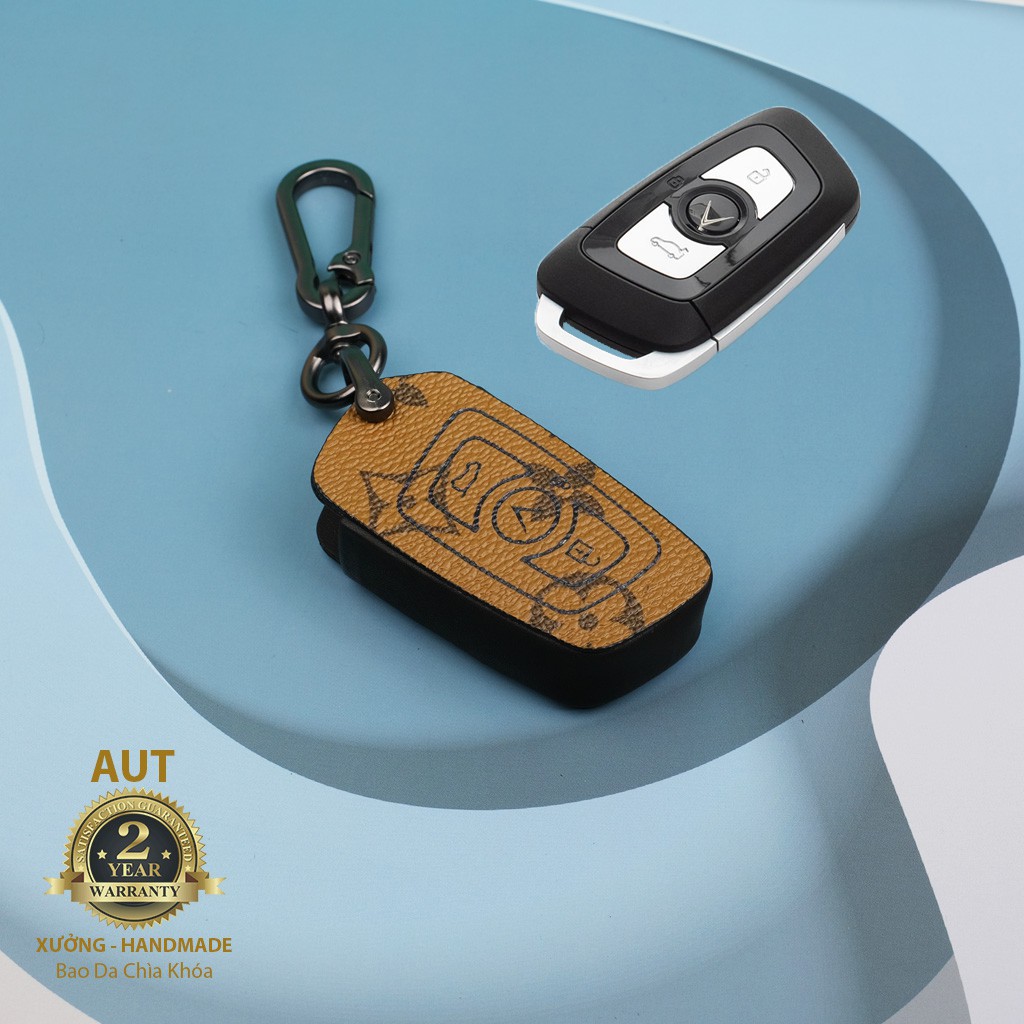 Bao da chìa khóa Canvas LV siêu đẹp cho  Vinfast Lux
