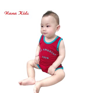 bộ thun lạnh sát nách bé trai quần thể thao thương hiệu minkymon cho bét ƯC 6 kg đến 15 kg