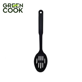 Muỗng nhựa vớt thức ăn lẩu, dùng cho chảo, nồi chống dính Green Cook an toàn sức khỏe