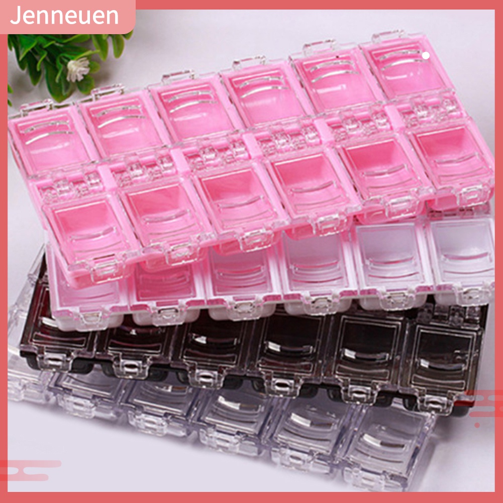 Hộp Rỗng Trong Suốt 12 Ngăn Đựng Hạt Trang Trí Móng Tay Ốp