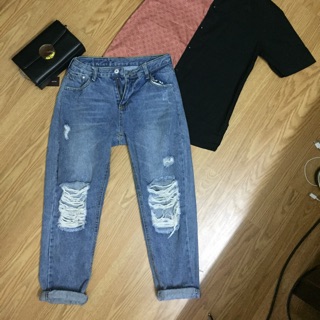 Quần baggy jean rách