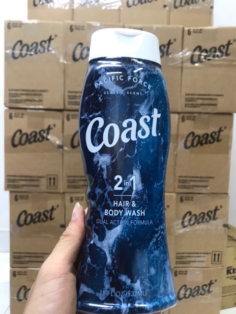 Sữa tắm gội coast 2in1 532ml