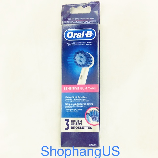 Bộ 3 đầu bàn chải điện thay thế Oral-B Sensitive Gum Care