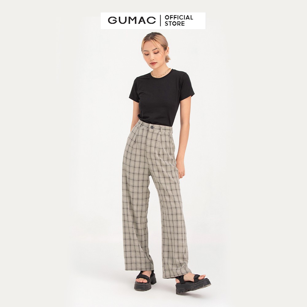 [Mã WABRGM11 giảm 10% đơn 250K] Áo thun cổ tròn GUMAC form basic ôm body cá tính ATB723 | BigBuy360 - bigbuy360.vn