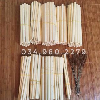 10 Ống Hút Tre Loại Đẹp Hàng xuất khẩu