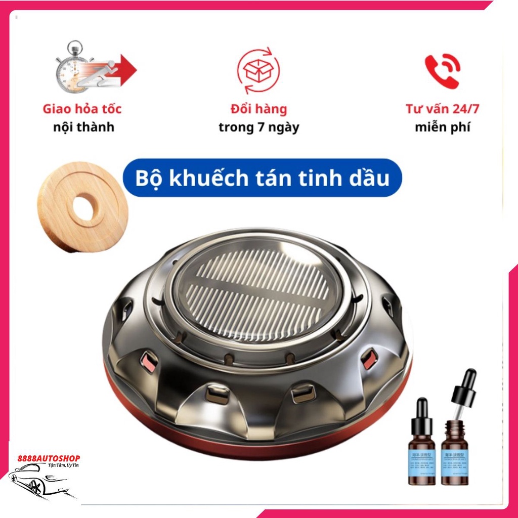 Bộ Khuếch Tán Tinh Dầu Dùng Năng Lượng Mặt Trời,Sáng Tạo, Nhỏ Gọn, Quay Cực Êm
