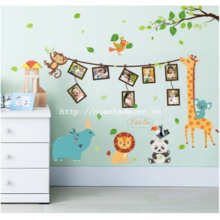 Decal dán tường Vườn thú số 37