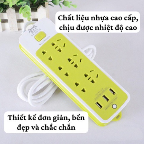 Ổ cắm điện đa năng chống giật 9 ổ tiện lợi - An toàn khi sử dụng