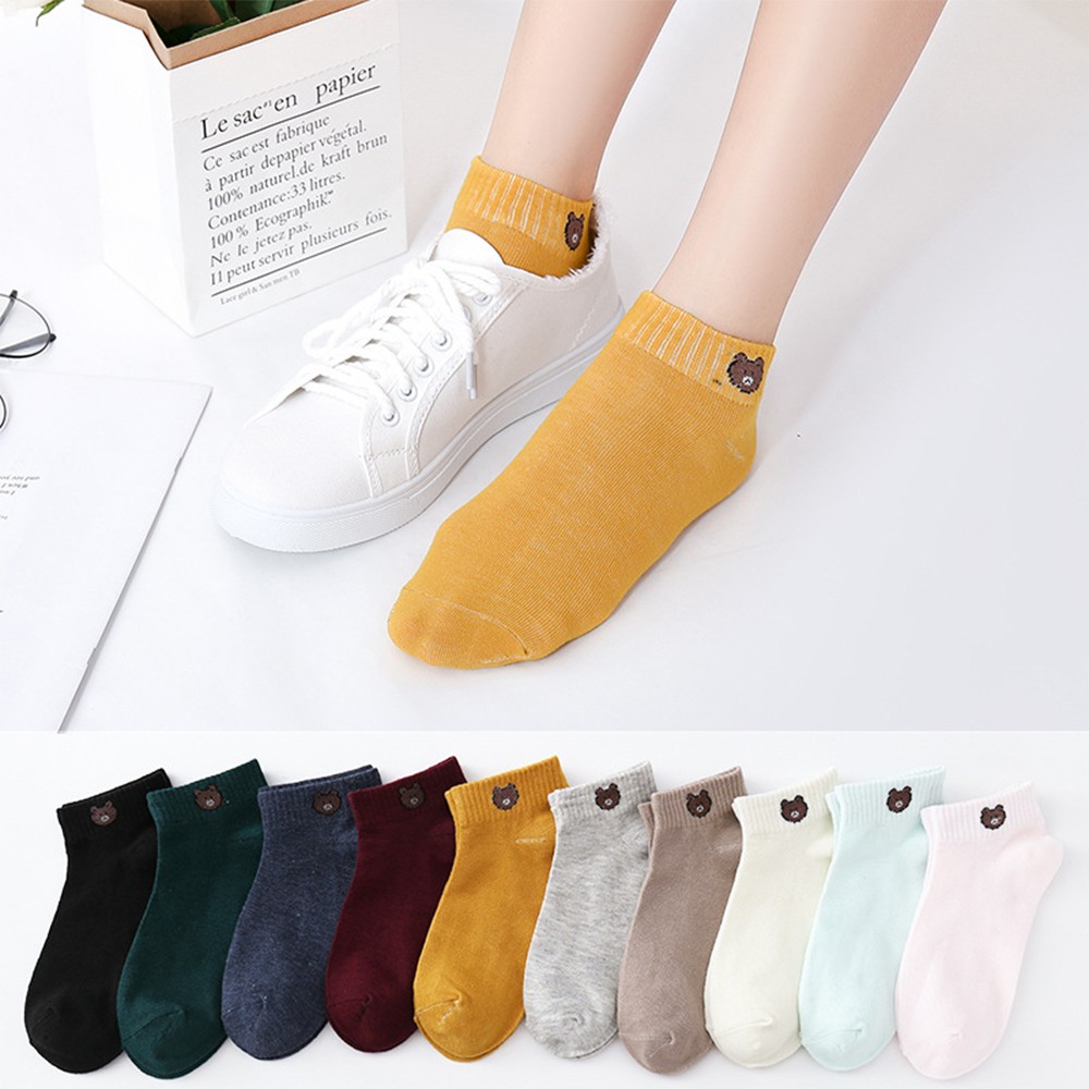 Tất Cổ Ngắn Dáng Hàn Quốc Mặt Gấu T4