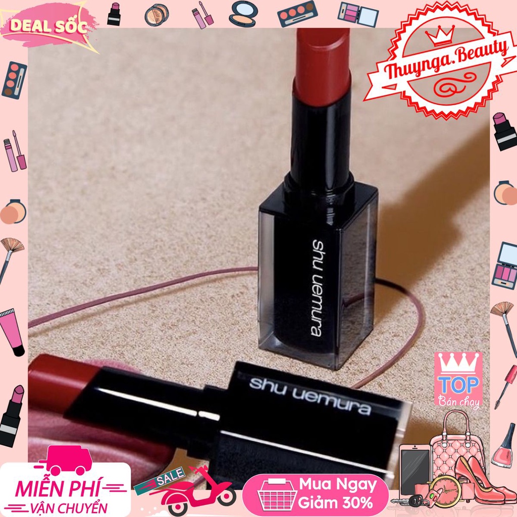 ✿[TẶNG KÈM BILL] Son Lì Có Dưỡng SHU UEMURA Màu Đỏ Nhung - Mã RD 165 #THUYNGA.BEAUTY.SHOP#