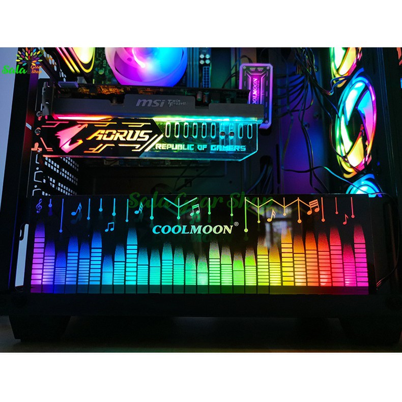 Đỡ Card VGA Coolmoon Aorus - Rog RGB, Sync Hub Coolmoon