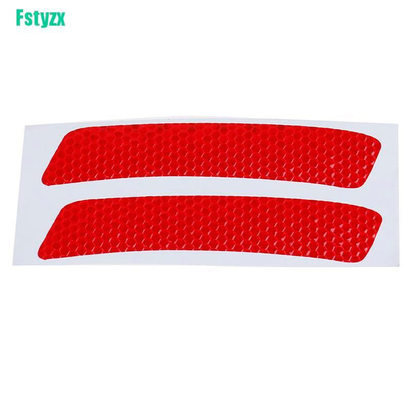 fstyzx 2Pcs Car bumper reflective warning strip decal stickers auto accessories