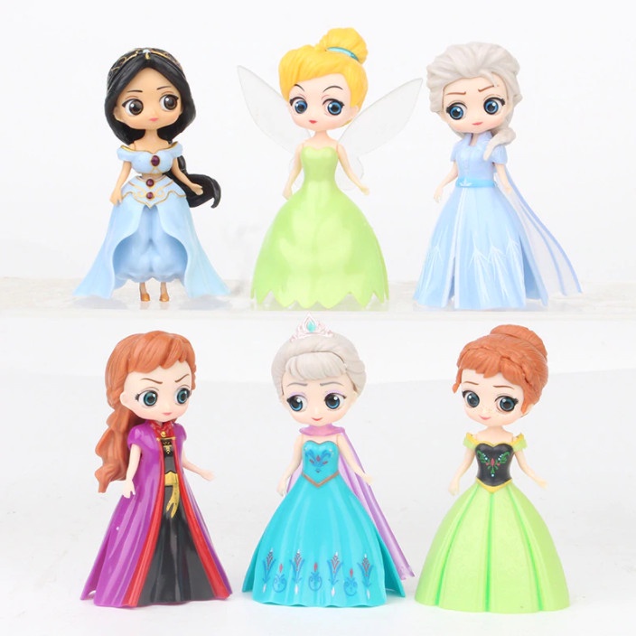 Mô Hình 06 Nàng Búp Bê Công Chúa Thay Váy Xinh Đẹp - Mẫu 03