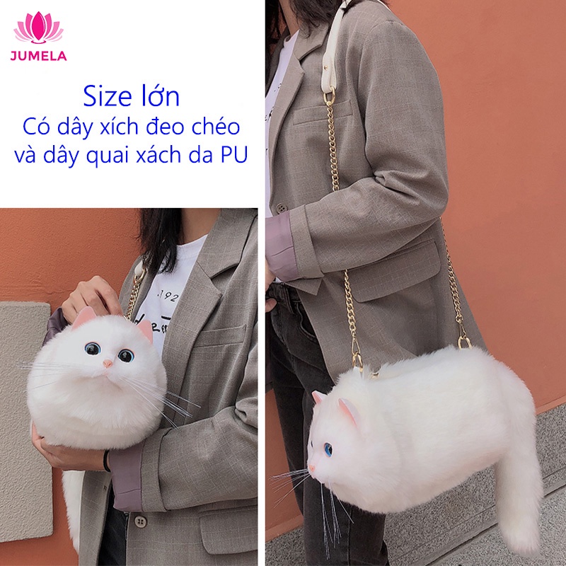 Túi xách nữ đẹp mini đeo chéo hình con mèo cute phô mai que JUMELA TX10