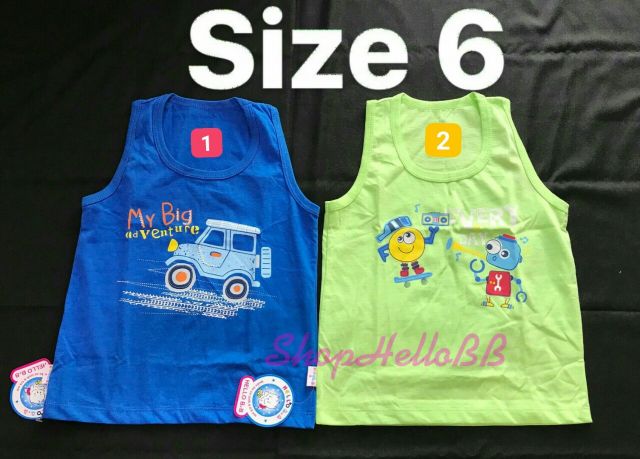 Combo tùy chọn ÁO 3 LỖ MÀU HELLO B&amp;B đủ size 1-10 trong hình (bé 6-29kg)