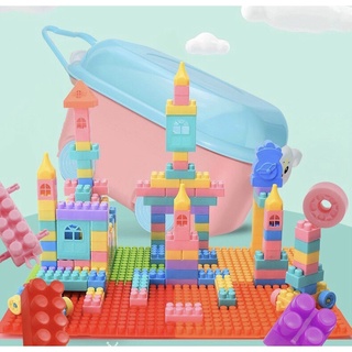 Lego 205 chi tiết lắp ráp tòa nhà, xe, đồ chơi lắp ráp phát triển tư duy đồ chơi thông minh cho bé