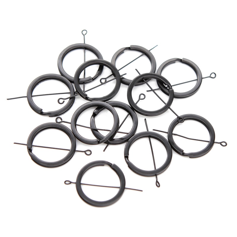 Set 12 Vòng Khóa Điện Phân Bằng Kim Loại Màu Đen Làm Trang Sức DIY