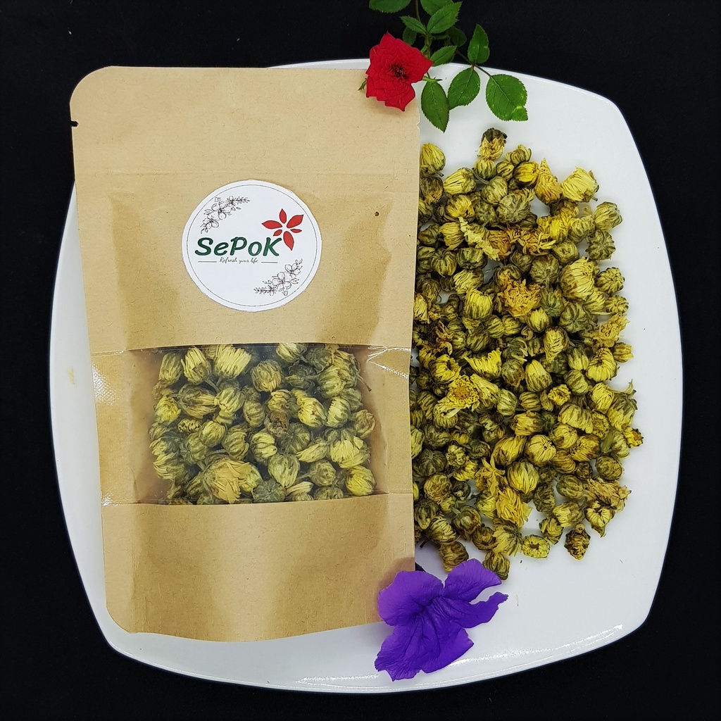 Nụ Hoa Cúc Vàng Hữu Cơ Sấy Khô 50g/100g - SePok - Trà Cúc Nụ Vàng Đẹp da, Dưỡng Nhan, Thanh Nhiệt Giữ Dáng