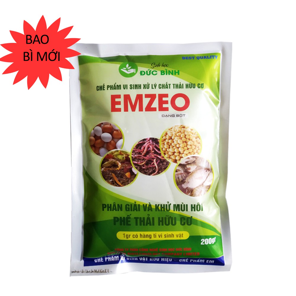 Emzeo Khử Mùi Hôi Phân Cá, Ủ Đậu Tương Và Rác Thải Sinh Hoạt Gói 200 Gram