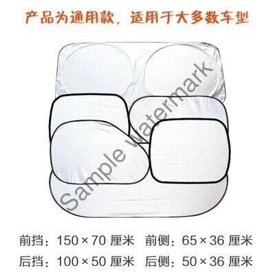 Bộ 6 Tấm Che Nắng Xe Ô Tô USA Store GT-01 (Bạc)