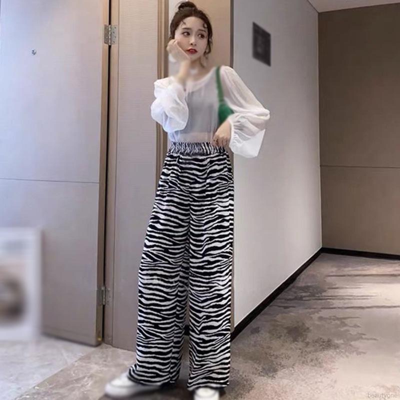 quần ống rộng In Họa Tiết Ngựa Vằn Cá Tính Cho Nữ | BigBuy360 - bigbuy360.vn