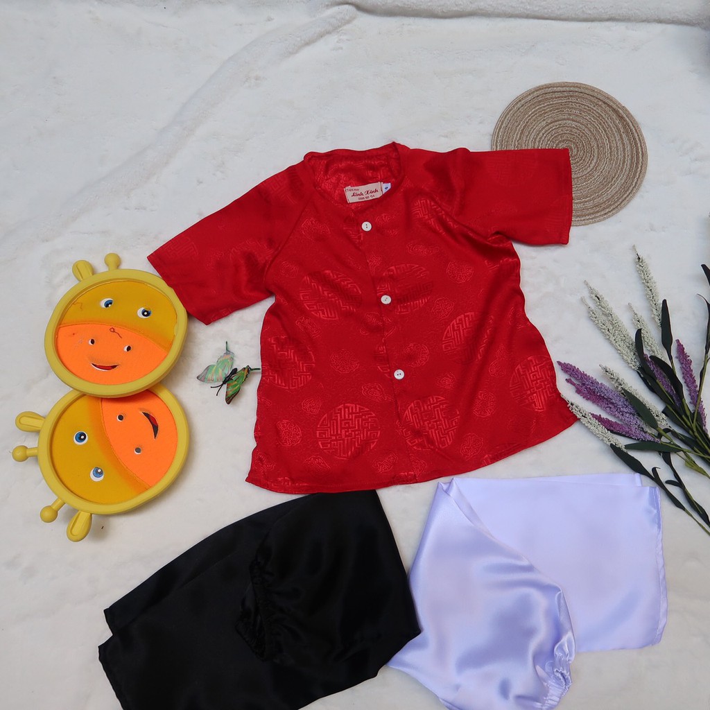 Bộ bà ba gấm Thọ cho bé