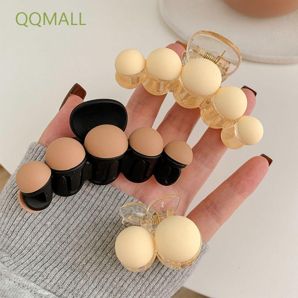 Kẹp tóc họa tiết hình tròn màu kem phong cách Hàn Quốc dễ thương cho nữ