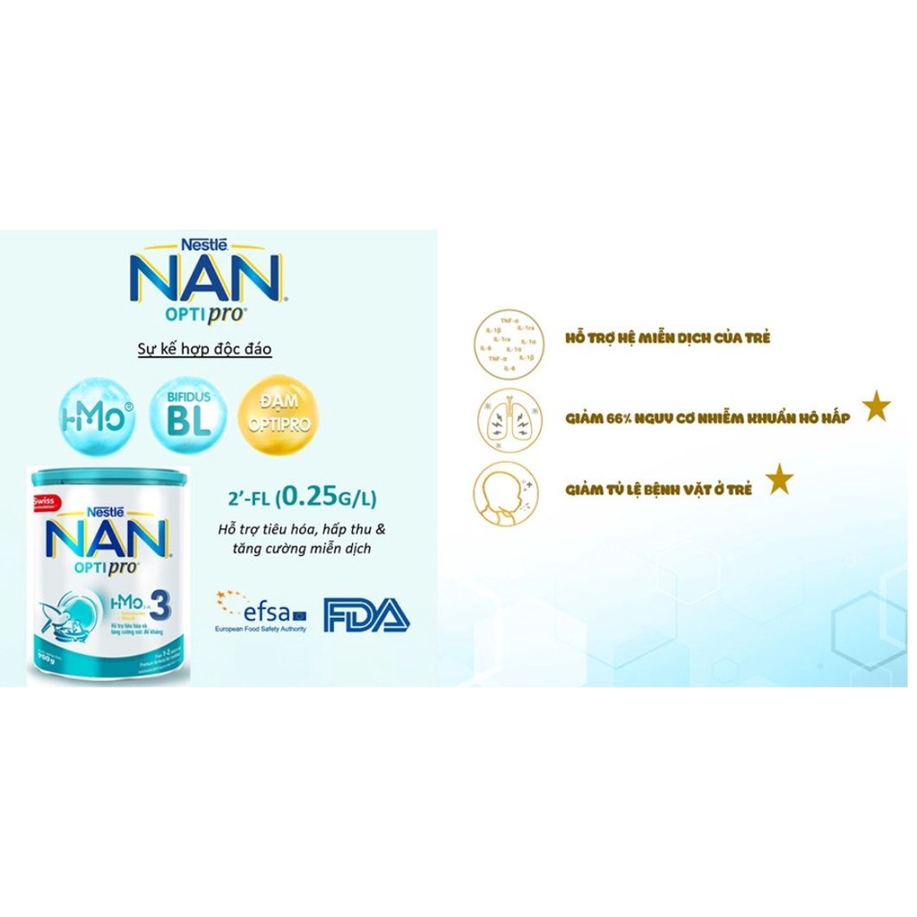 Sữa Nan Nga đủ số 1, 2, 3, 4 lon 800g mẫu mới