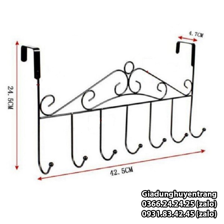 móc treo quần áo gắn cửa - móc treo quần áo sau cửa