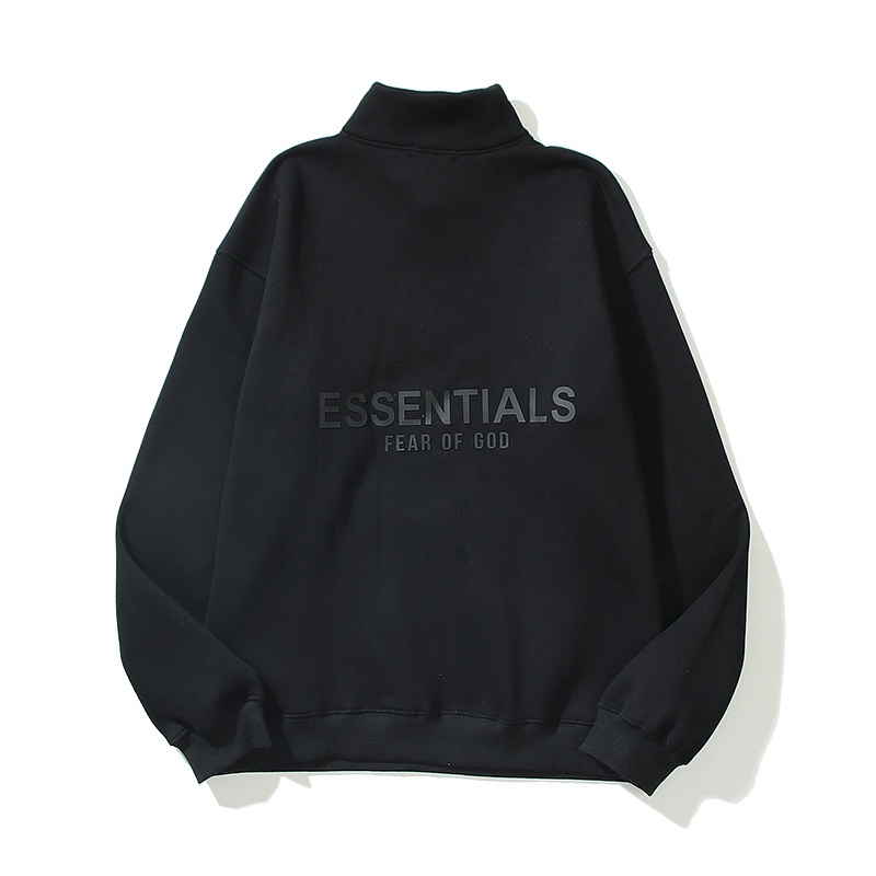 Áo sweater tay dài phối khóa kéo in chữ hợp thời trang cho nam và nữ