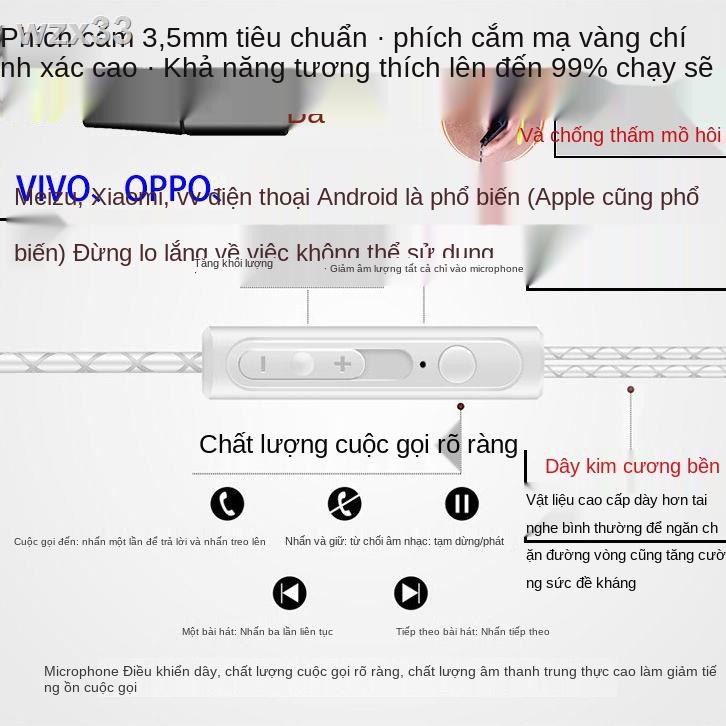 tai nghe xiaomi piston  thể thao chống mồ hôi chạy âm trầm nặng nút điện thoại Android trong có micrô điều khiển dây