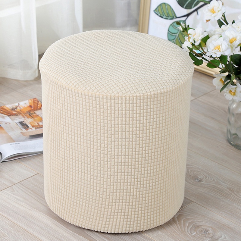 Aoto Đệm Gác Chân Nhung Trơn Co Giãn Kết Cấu Waffle Hình Tròn Hiện Đại